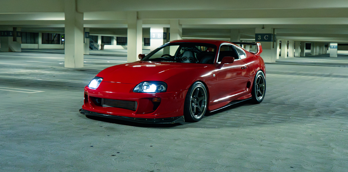 Toyota Supra (MK4) on Katana HR05 Gloss Gunmetal Machine Lip